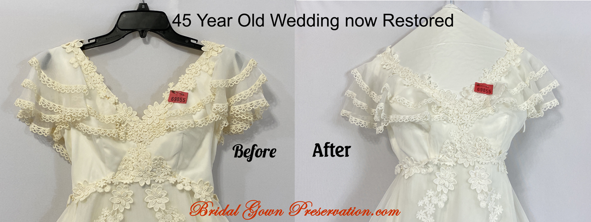 45 year old gown restoration